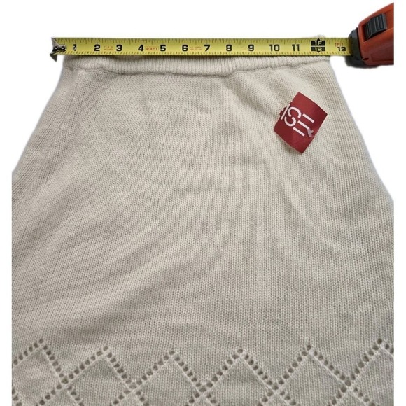 Esprit Vintage Size M Cream/White Lambswool Skirt Womens NWT - Picture 3 of 8